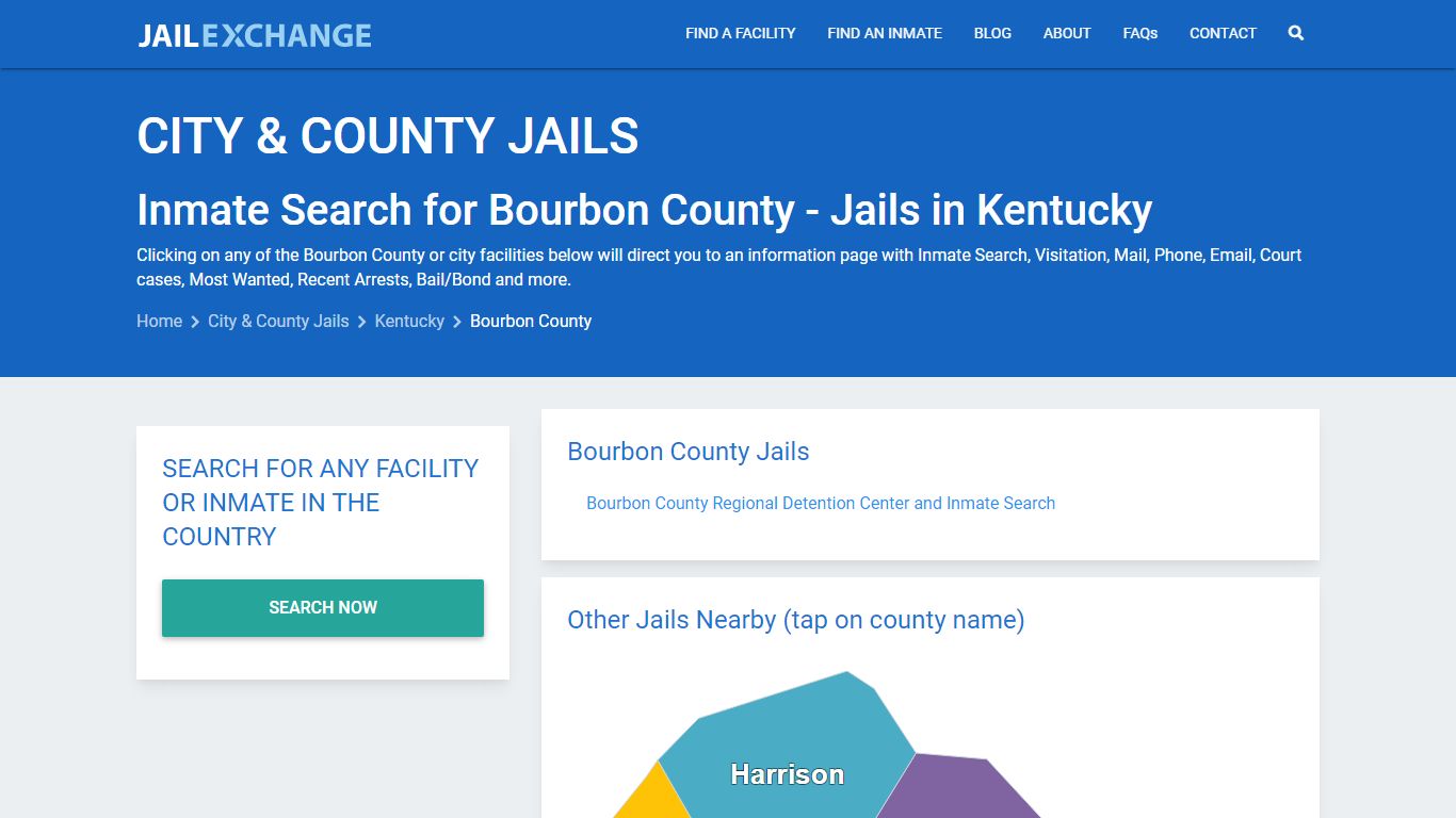 Inmate Search for Bourbon County | Jails in Kentucky - Jail Exchange